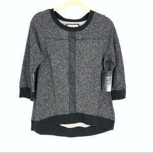 Marc New York Andrew Marc Cotton Knit Top Black Small NWT